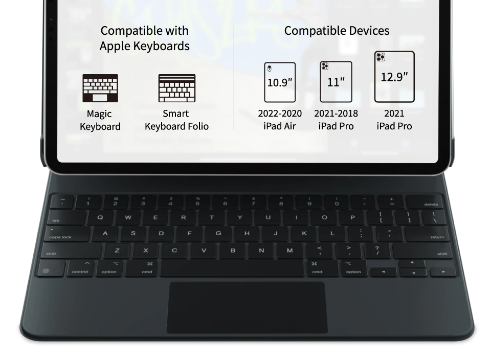 SwitchEasy CoverBuddy Magnetic Protective Case Compatible with Apple Magic Keyboard and Smart Keyboard Folio