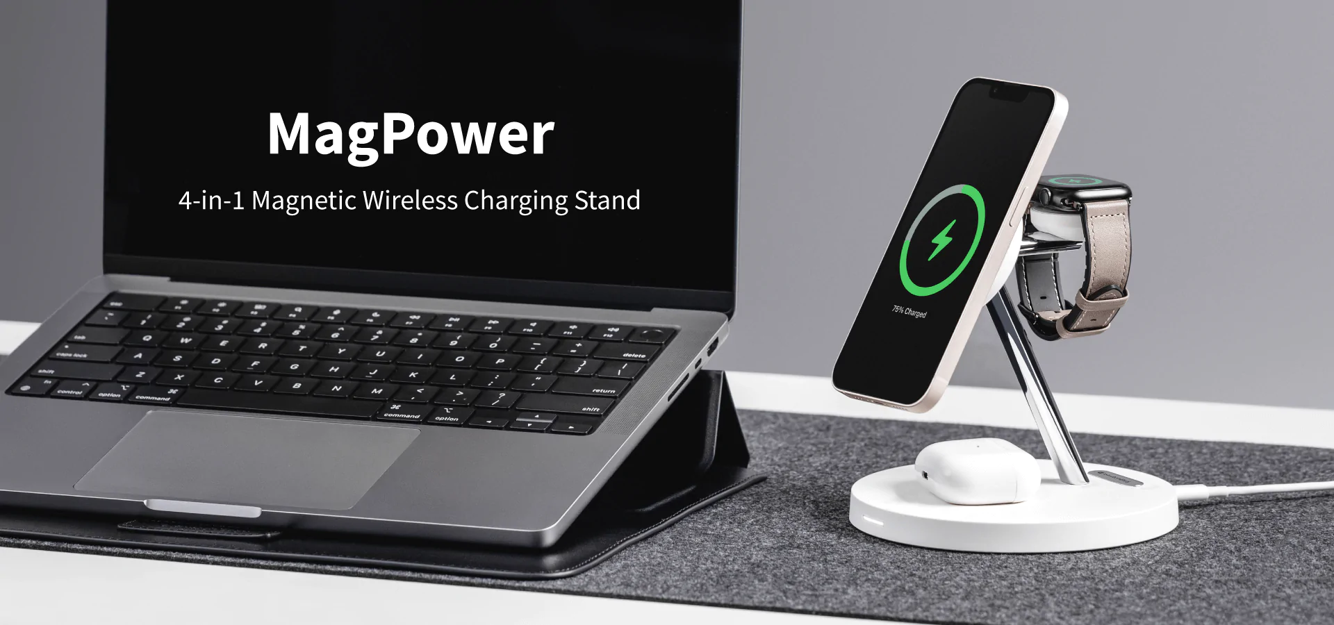 Magpower 4 in 1 Magnetic Charging Stand Header