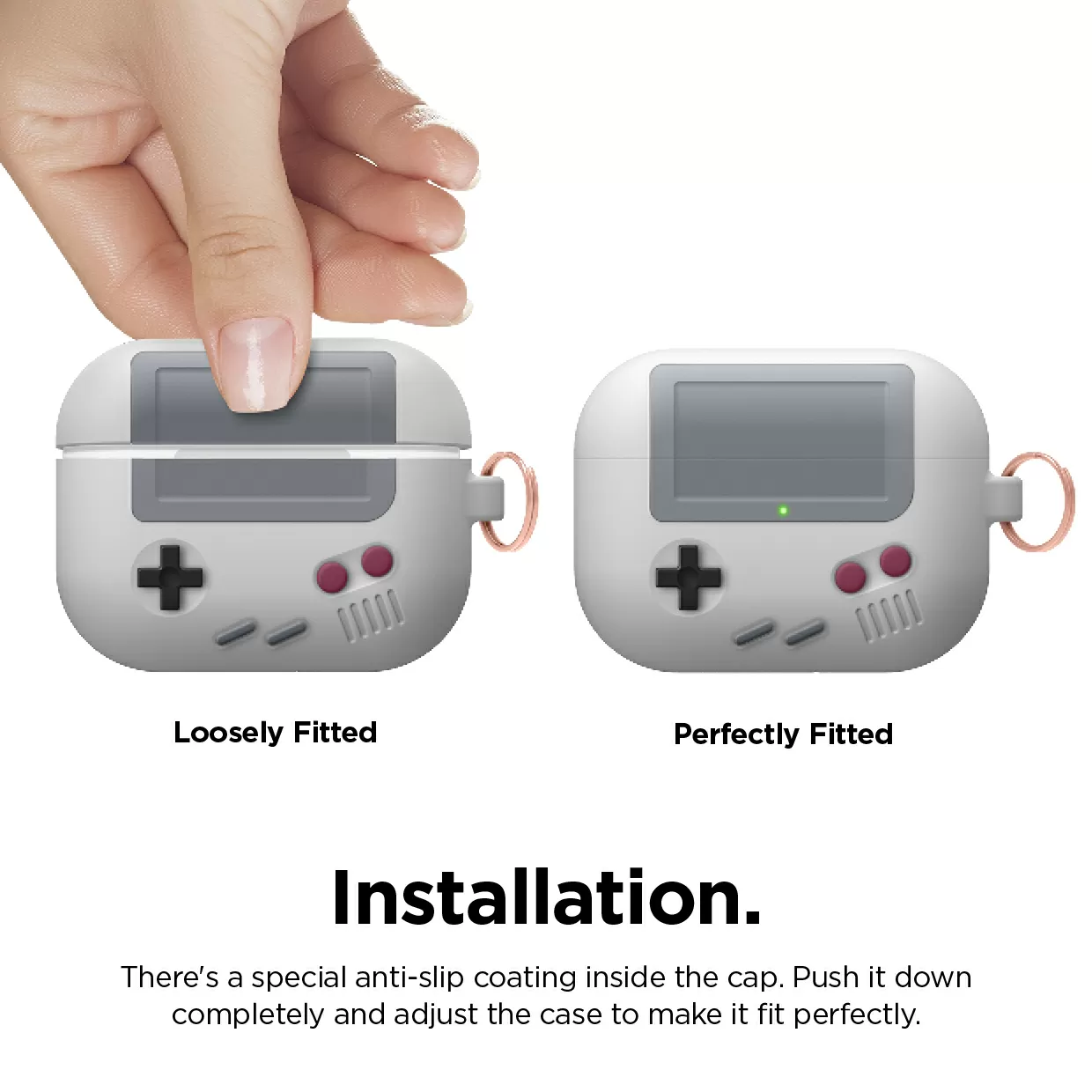 Elago Gameboy Design AW5 AirPods Pro Installation